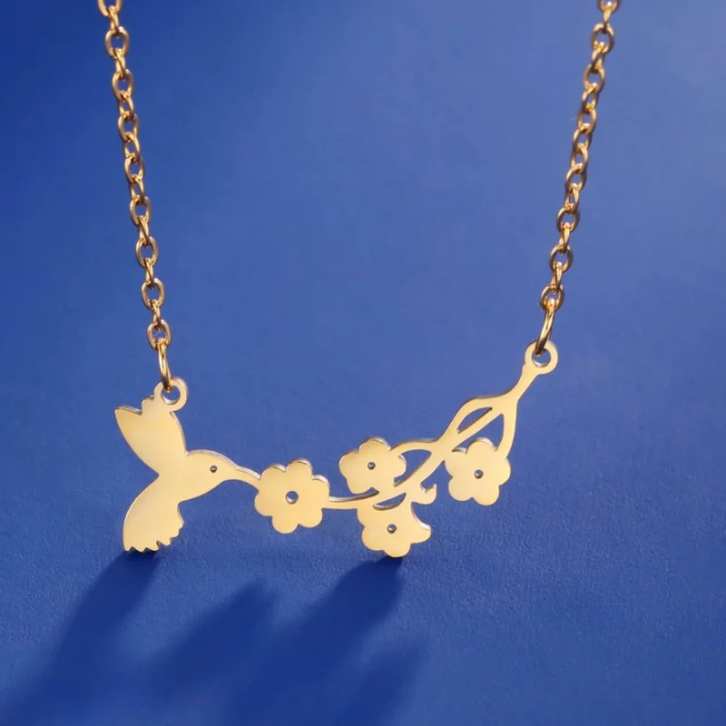 Collier Fleur Oiseau