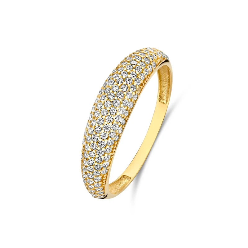 Beloro Jewels Bague Stella en or 9 carats avec zircone BO330032-52