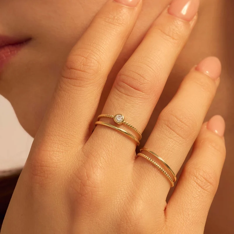 Beloro Jewels Bague Or 9 carats BO330044-56