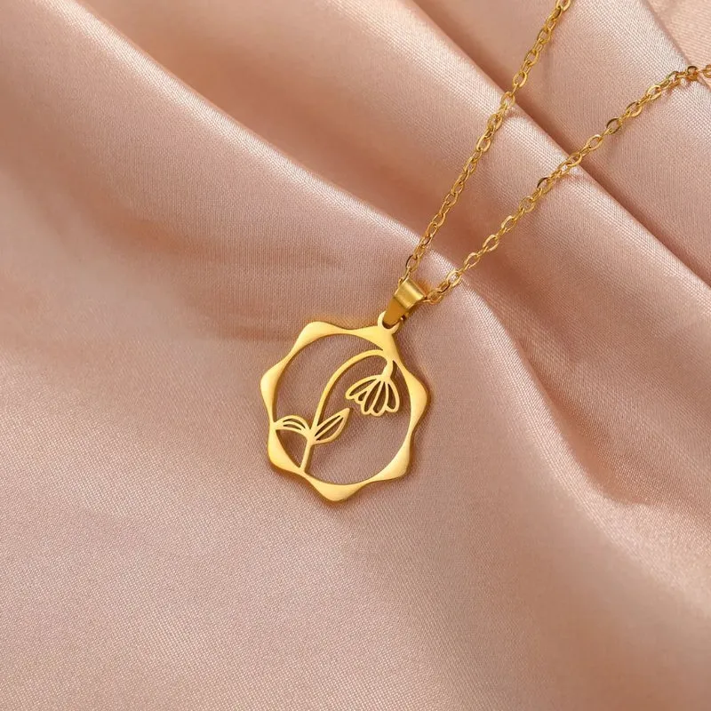Collier Fleur Pendante