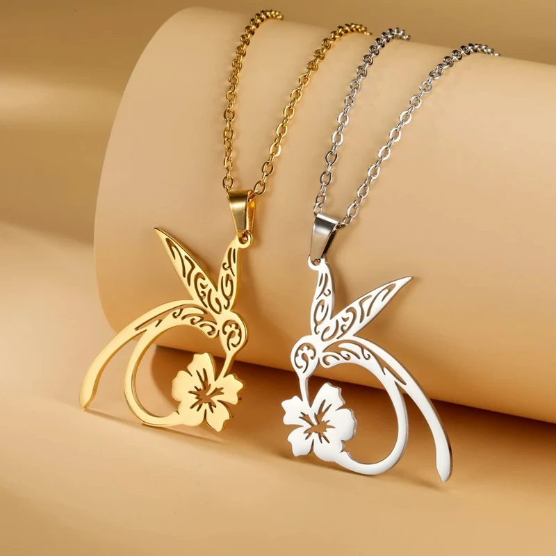 Collier Fleur Colibri