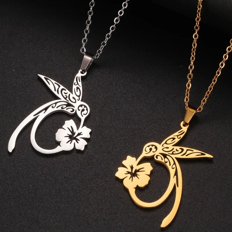 Collier Fleur Colibri