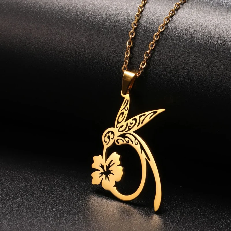 Collier Fleur Colibri