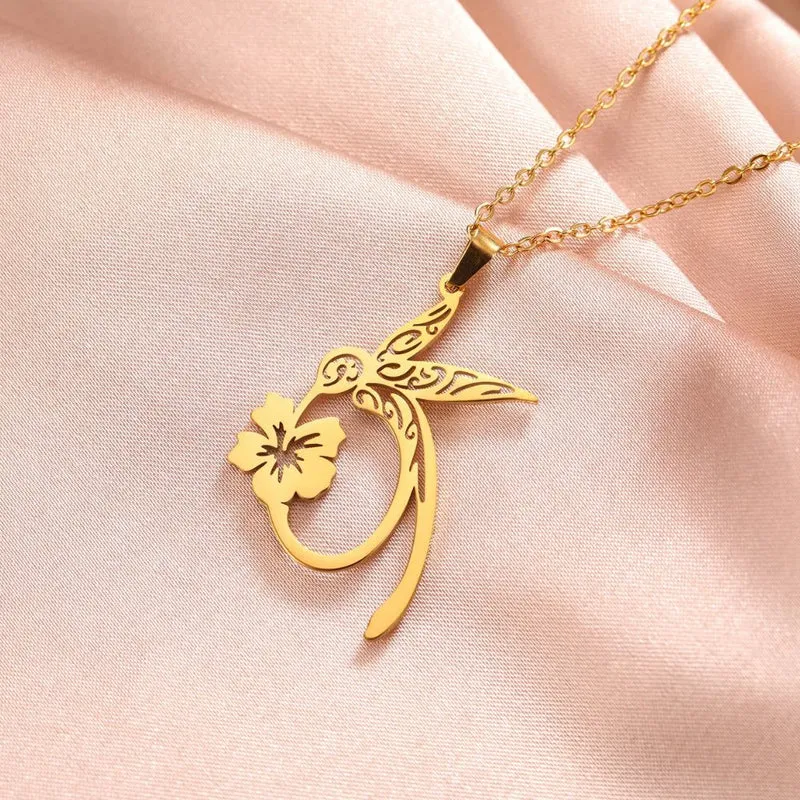 Collier Fleur Colibri