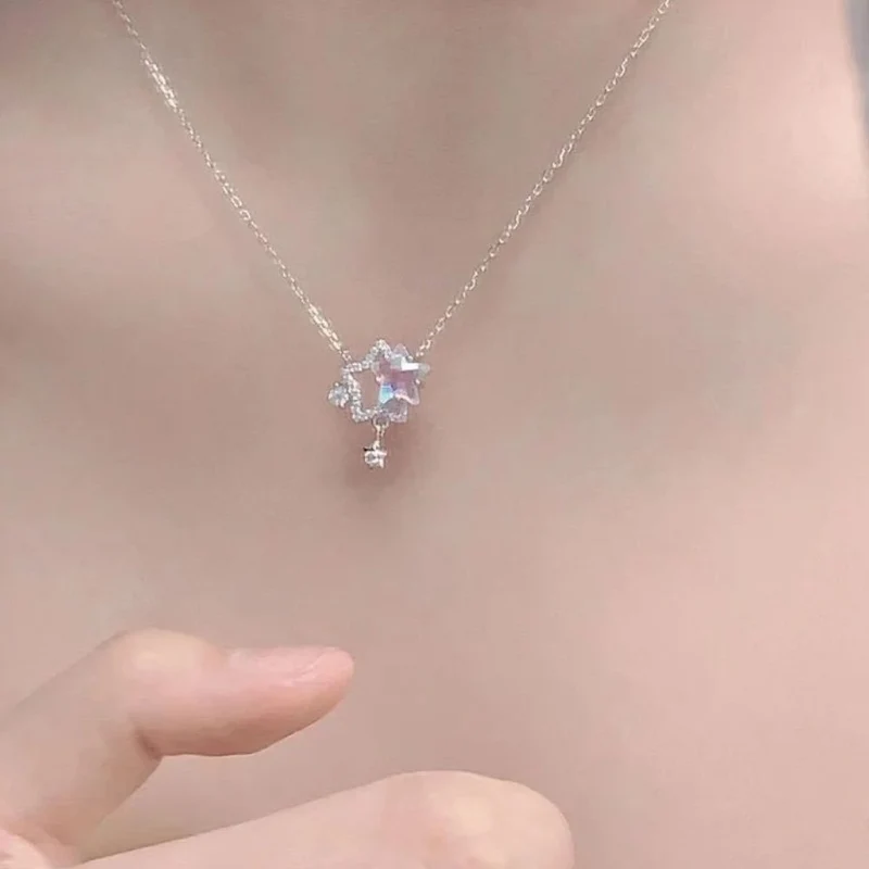 Collier Étoile Bleue Argent