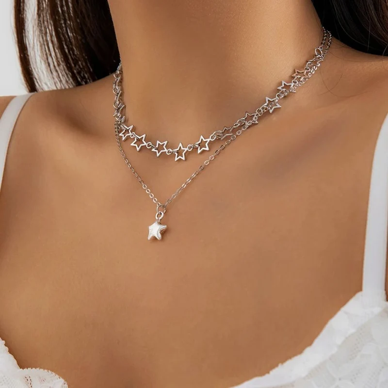 Collier Argent Breloque Étoile