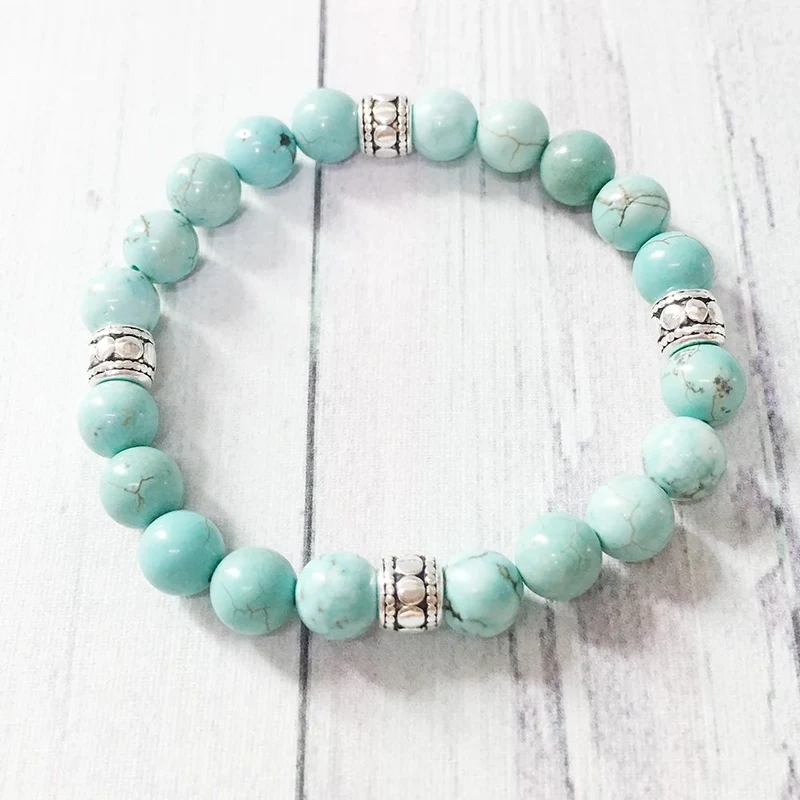 Bracelet Arbre de Vie Perles Turquoise
