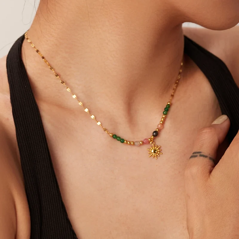 Collier Soleil Perles Couleurs