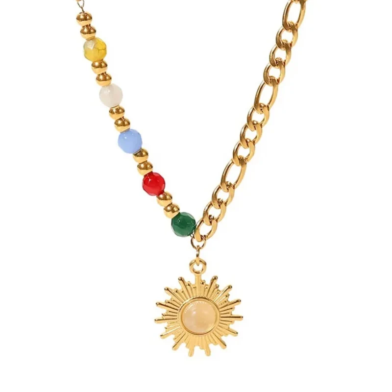 Collier Soleil Pierres