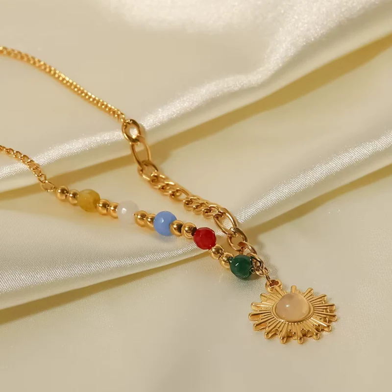 Collier Soleil Pierres