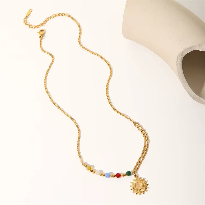 Collier Soleil Pierres
