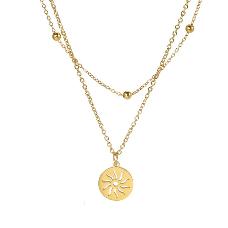 Collier avec Soleil Femme