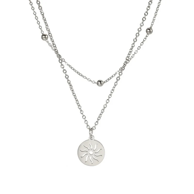 Collier avec Soleil Femme