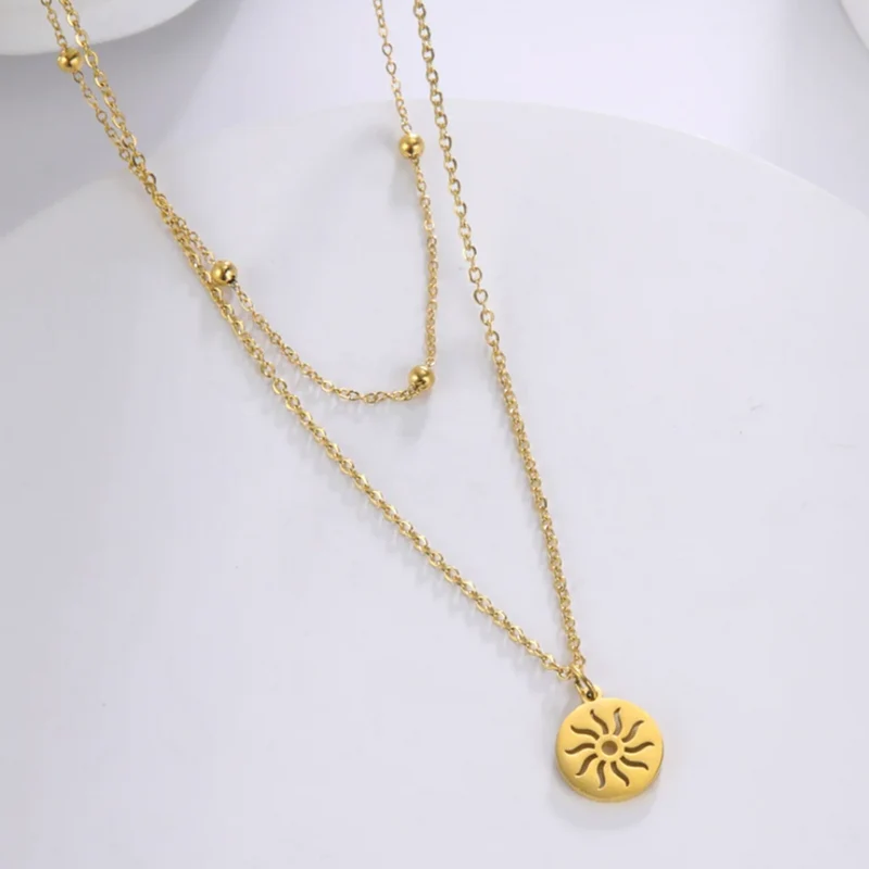 Collier avec Soleil Femme