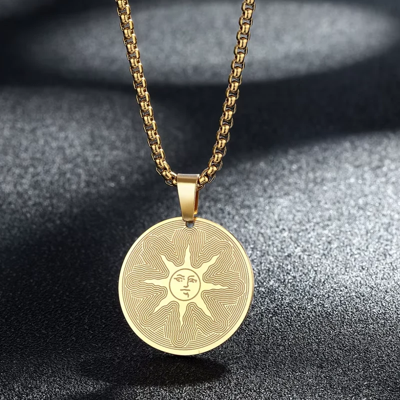 Collier Soleil Médaille