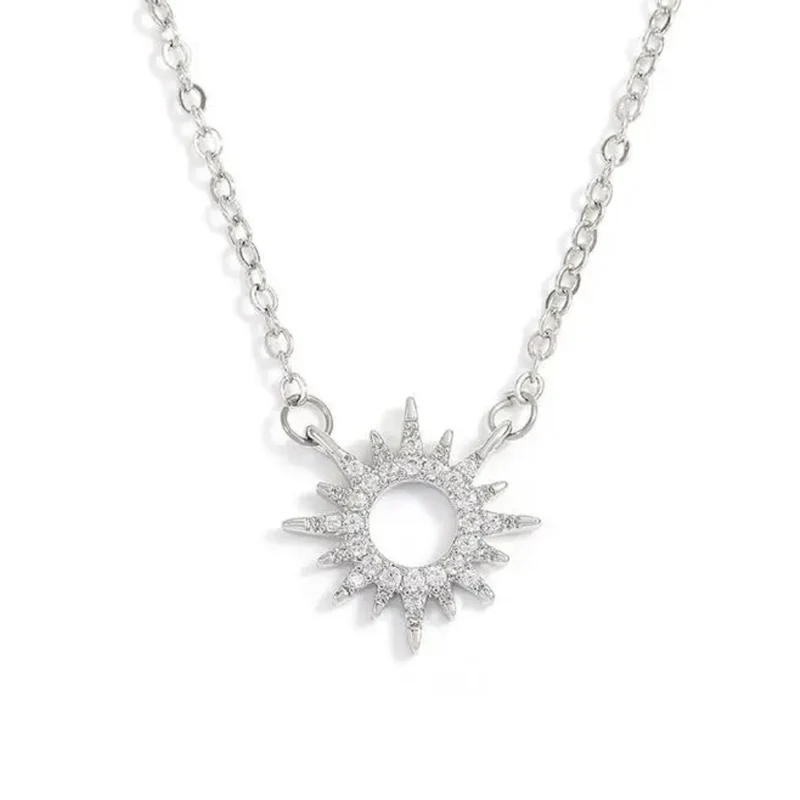 Collier Soleil Argent Brillant
