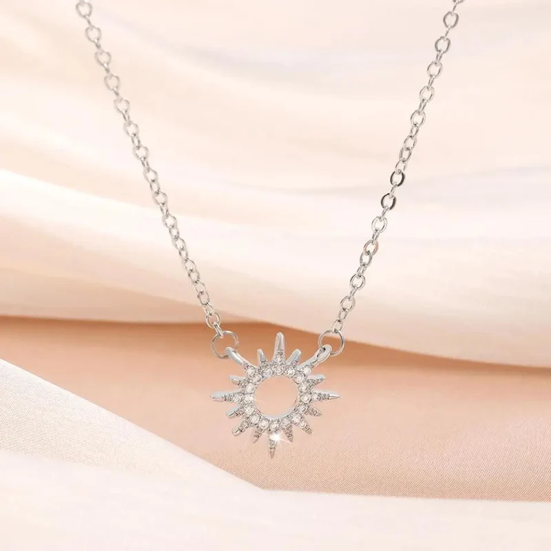 Collier Soleil Argent Brillant
