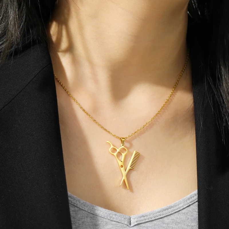 Collier Pendentif Coiffeuse