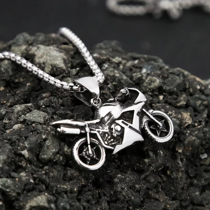 Collier Pendentif Moto