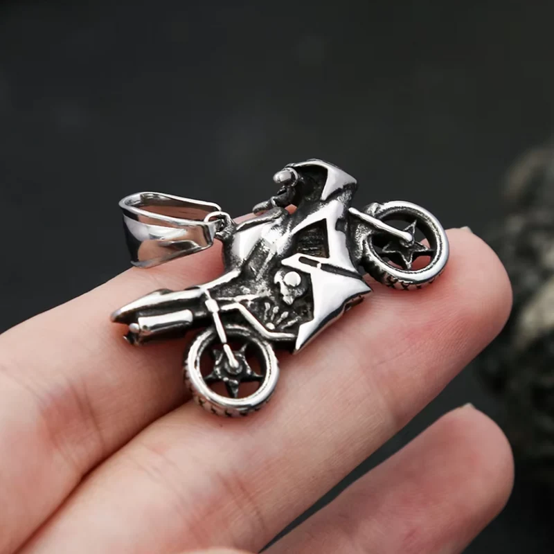 Collier Pendentif Moto