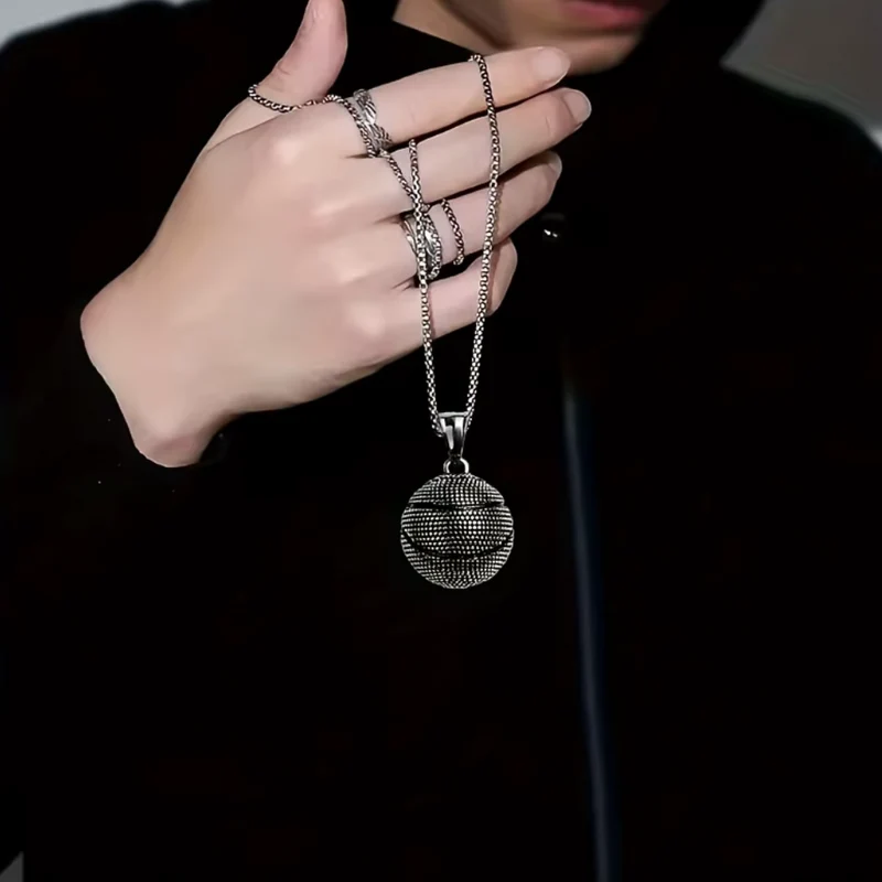 Collier Pendentif Ballon de Basket