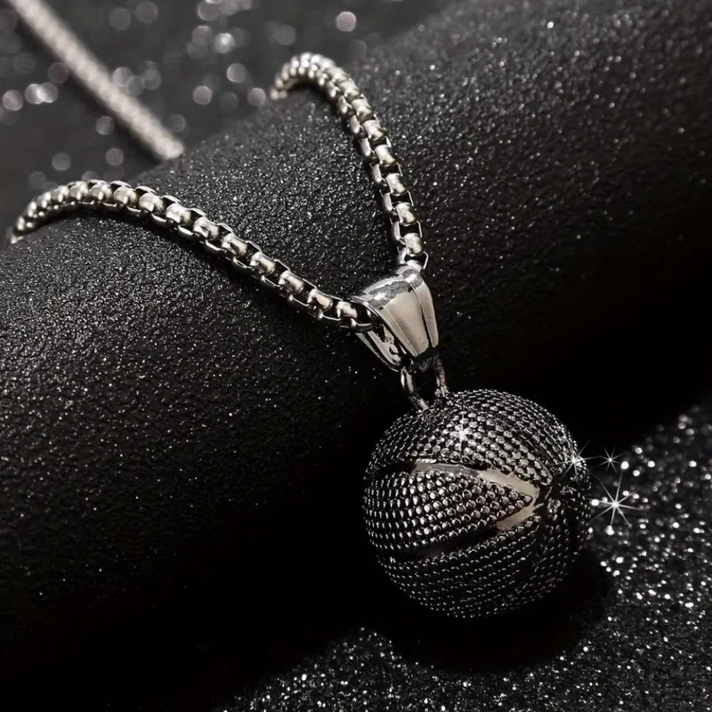Collier Pendentif Ballon de Basket