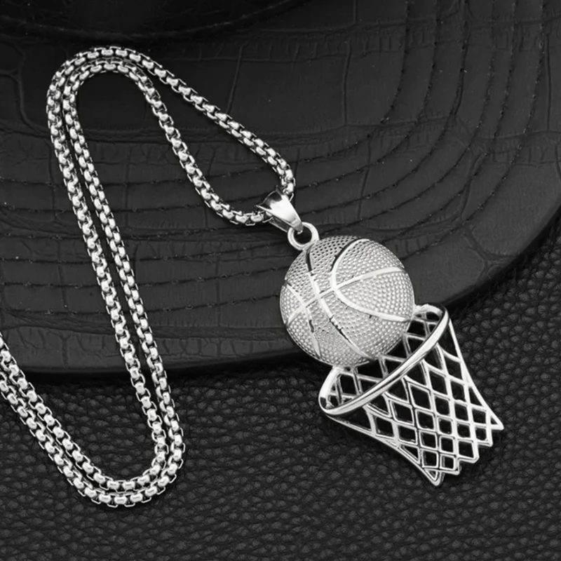 Collier Pendentif Panier de Basket