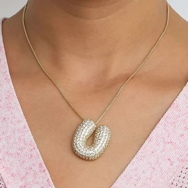 Collier Lettre U Bubble