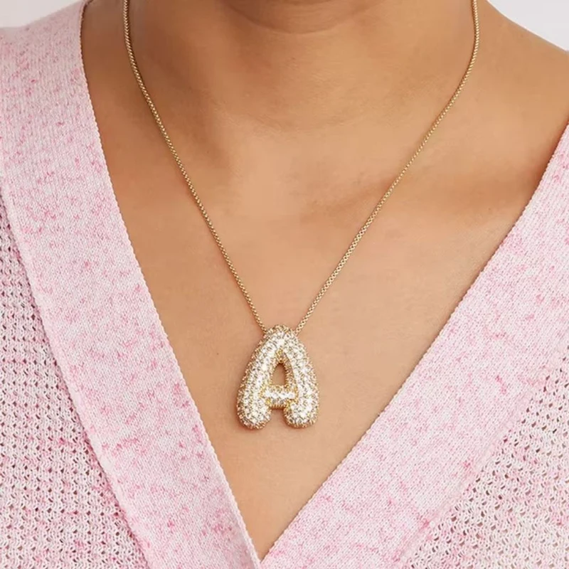 Collier Lettre A Bubble
