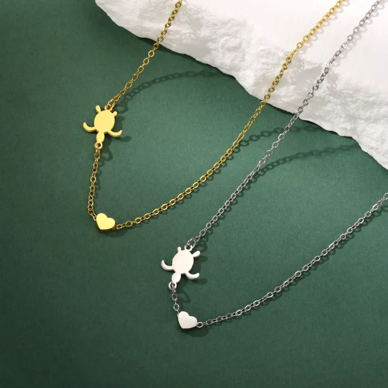 Collier Tortue et Cœur