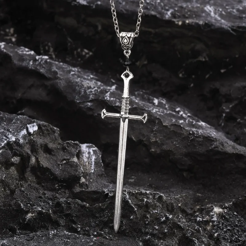 Collier Pendentif Épée Croix