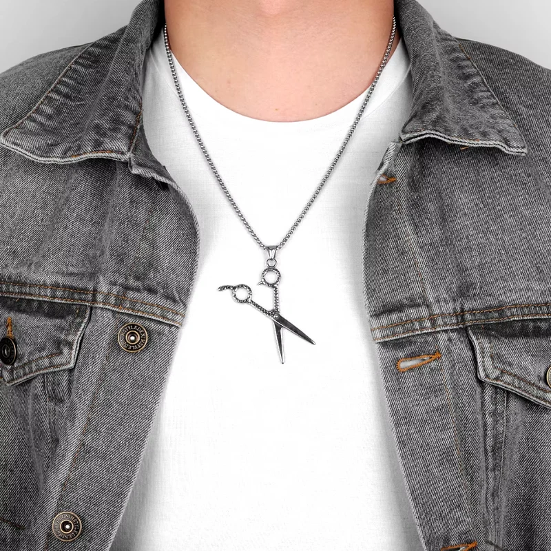 Collier Ciseaux Homme
