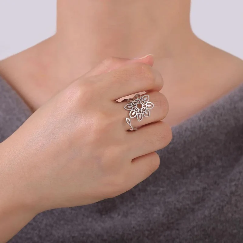 Bague Fleur de Vie Réglable