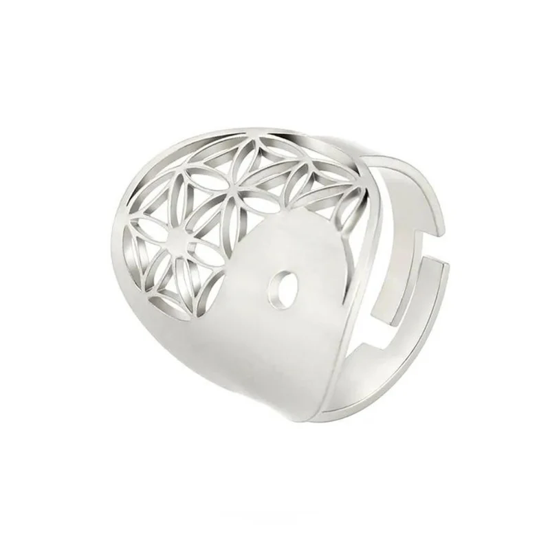Bague Fleur de Vie YingYang