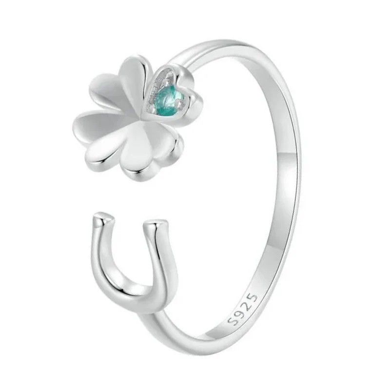 Bague Fer à Cheval et Fleur