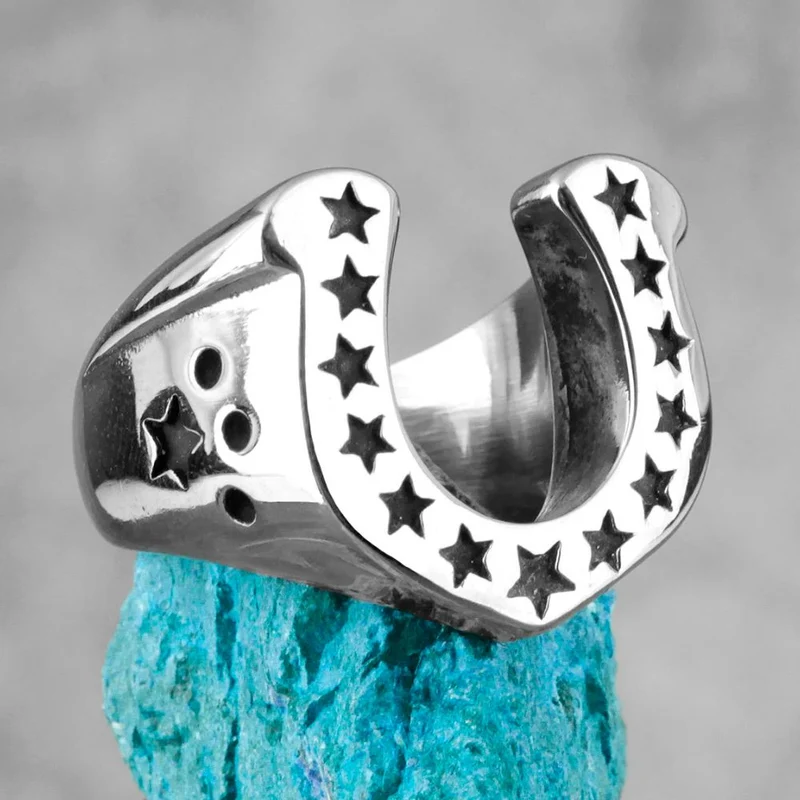 Bague Fer à Cheval Étoile