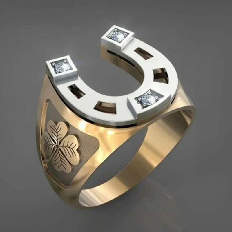 Bague Fer à Cheval Trèfle