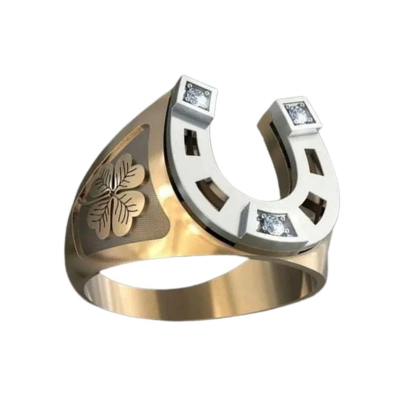 Bague Fer à Cheval Trèfle