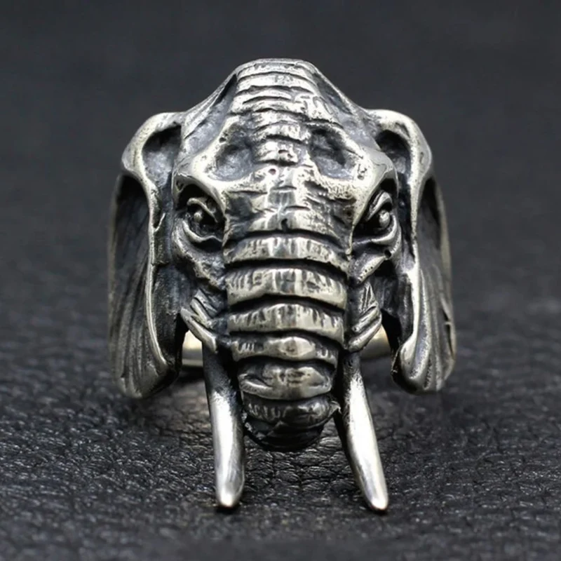 Bague Tête Éléphant Argent