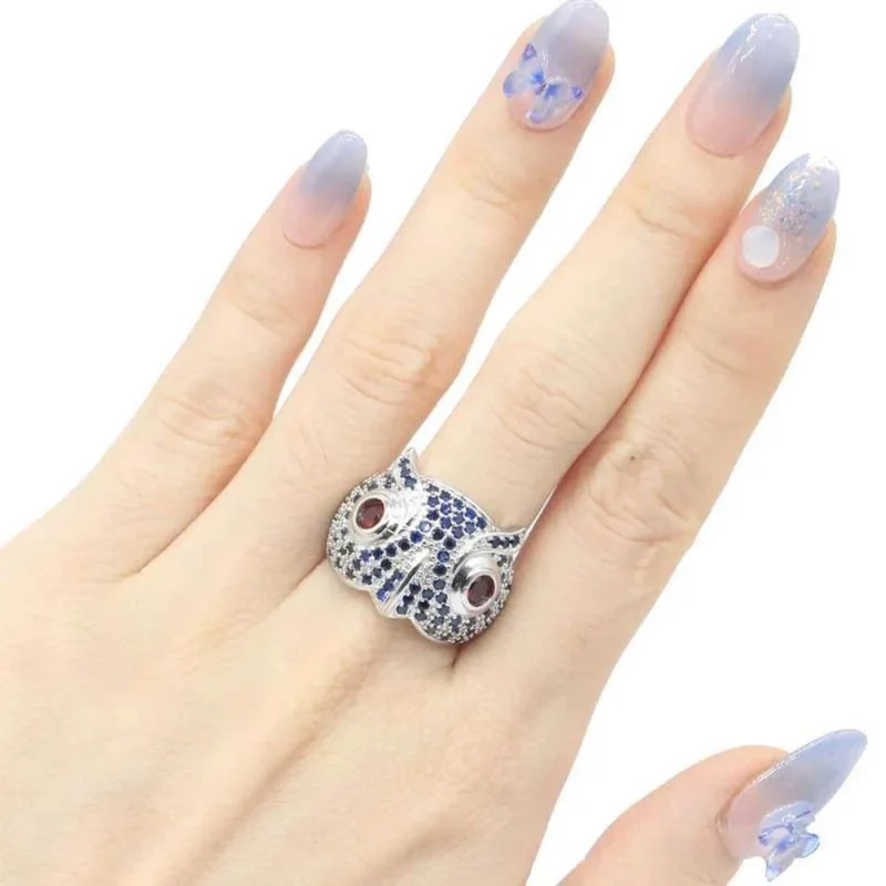 Bague Hibou Bleu