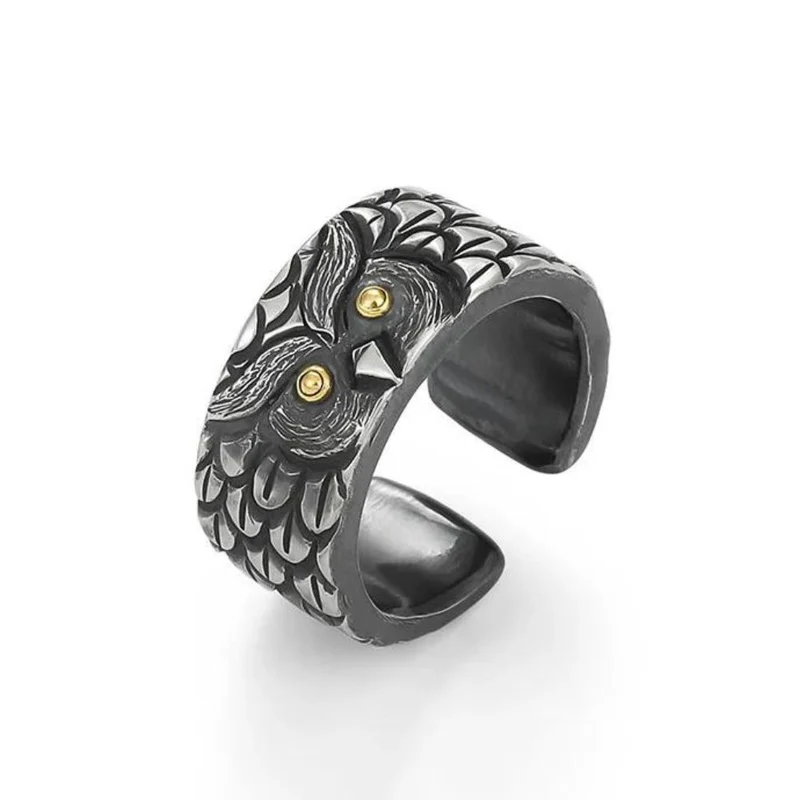 Bague Hibou Noire