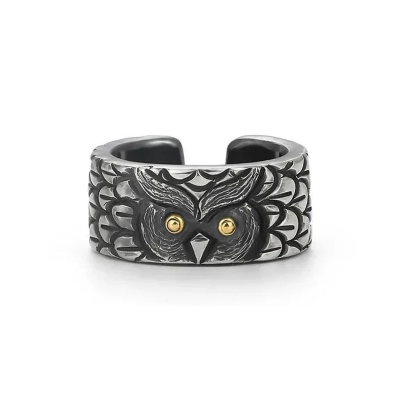 Bague Hibou Noire