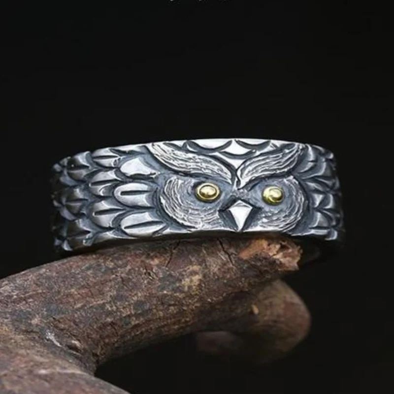 Bague Hibou Noire