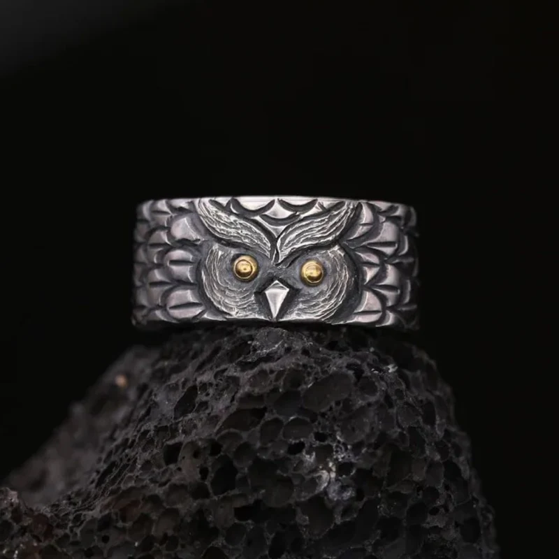 Bague Hibou Noire