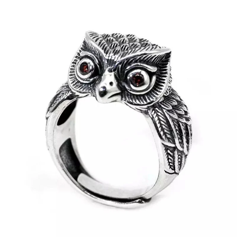 Bague Hibou Argent Homme