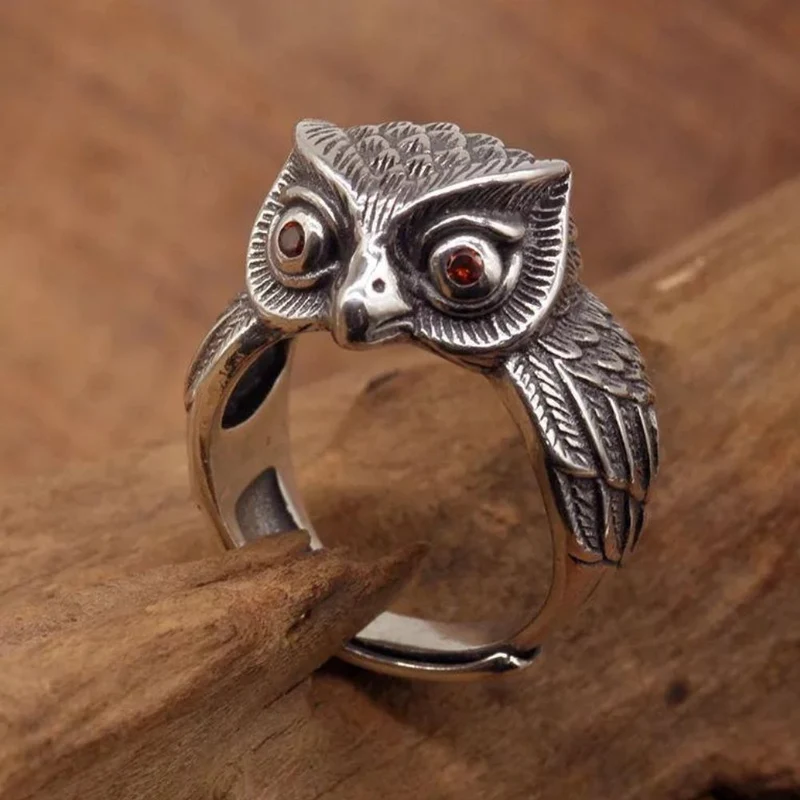 Bague Hibou Argent Homme