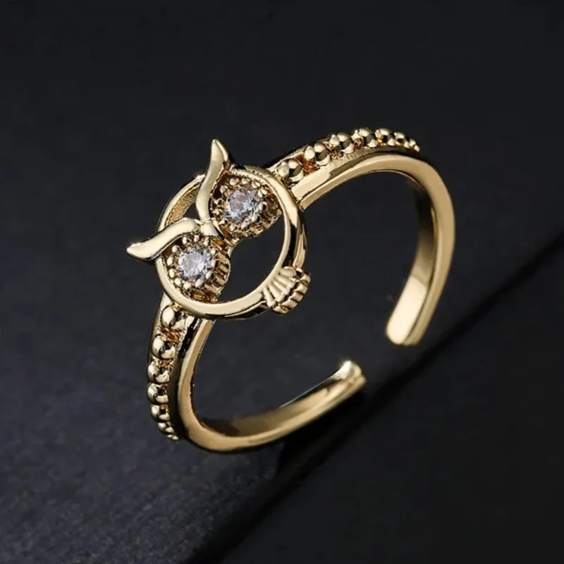Bague Chouette Or