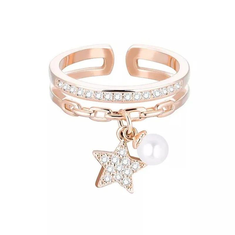Bague avec Étoile qui Pend