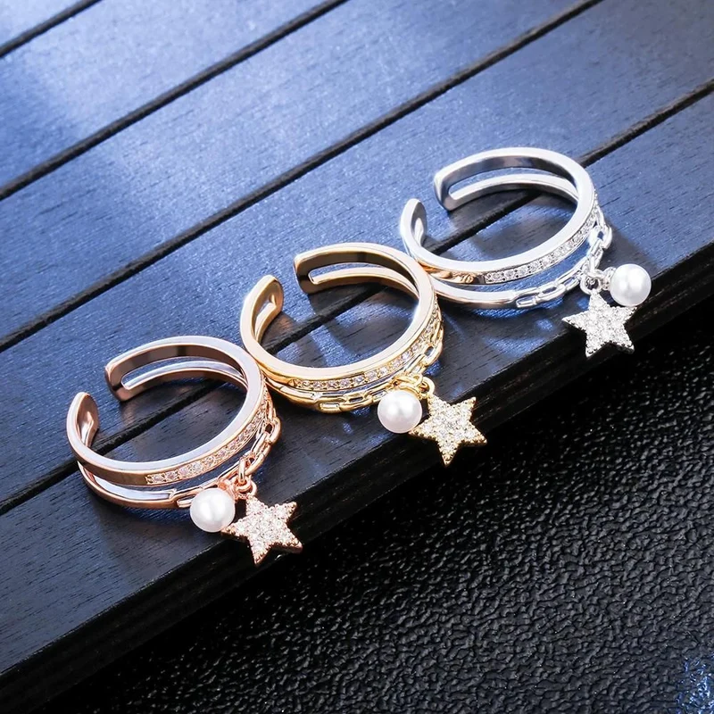 Bague avec Étoile qui Pend