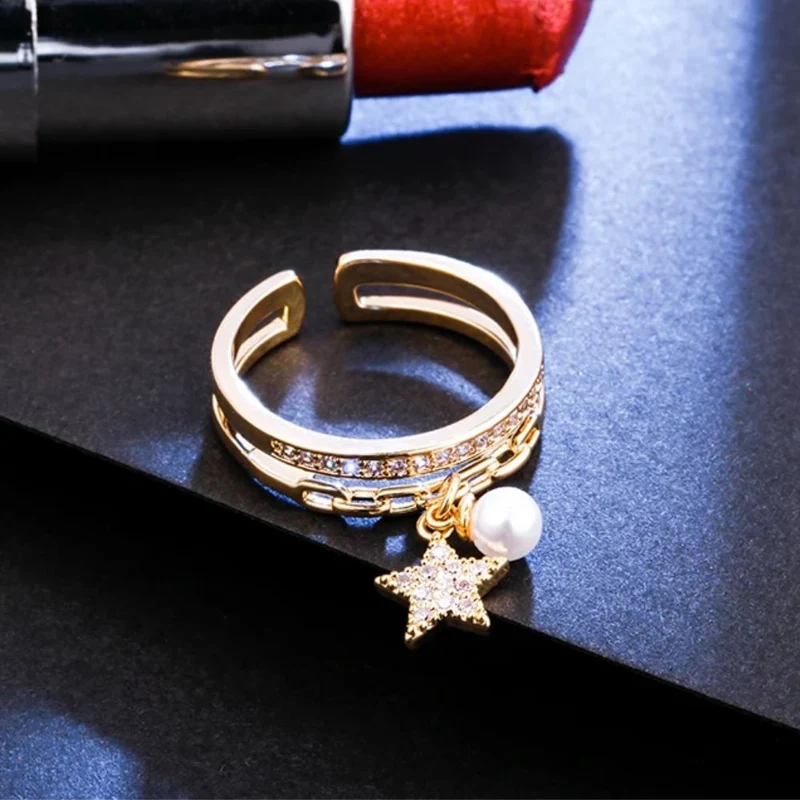 Bague avec Étoile qui Pend